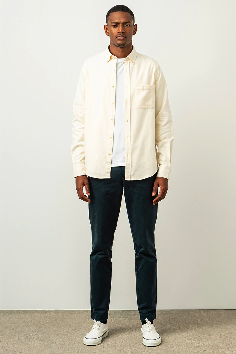 Navy and cream outfit for men