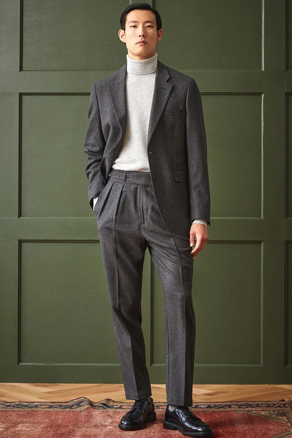 Men's grey on grey outfit